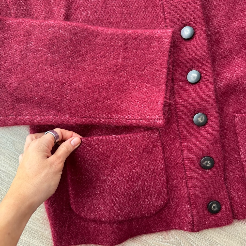 Sezane Thais Jacket Burgundy - Size L - Picture 3 of 7
